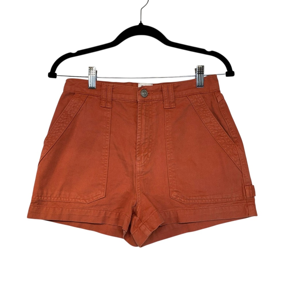 BDG Urban Outfitters High Waisted Cargo Shorts Orange Boho Trendy Fun Size 27